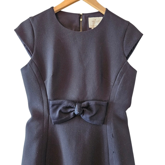Kate Spade Cap Sleeve Bow Accent Mini Black Classic Womens Dress Size 4. - Picture 5 of 15